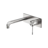 Opal Wall Basin Mixer Brushed Nickel